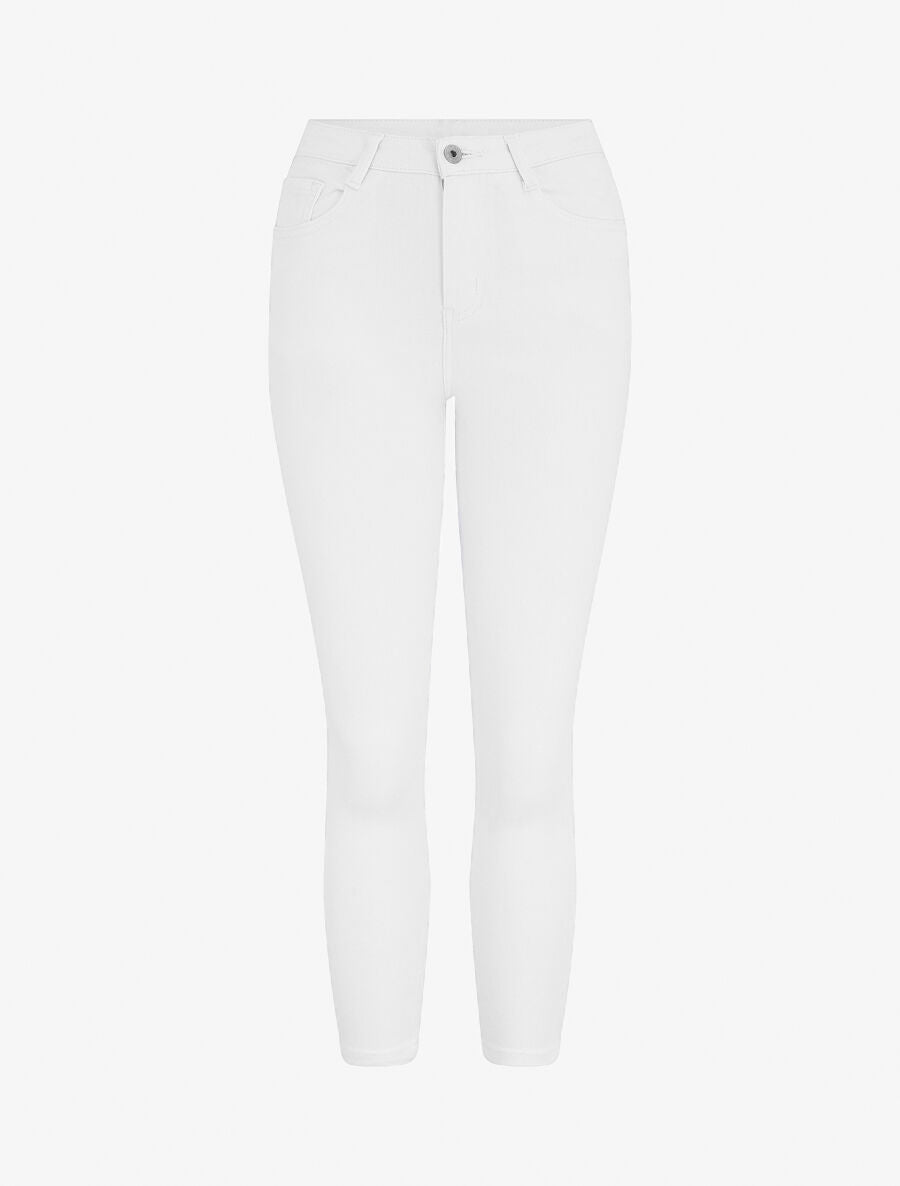 Jean taille haute skinny - Blanc - 1