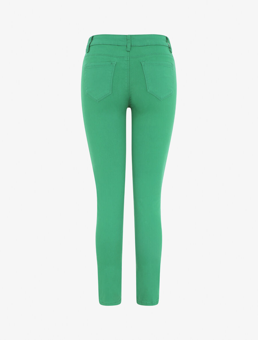 Jean taille haute coupe slim - Vert - 2