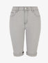 Bermuda push up à revers coupe droite - Gris - 1