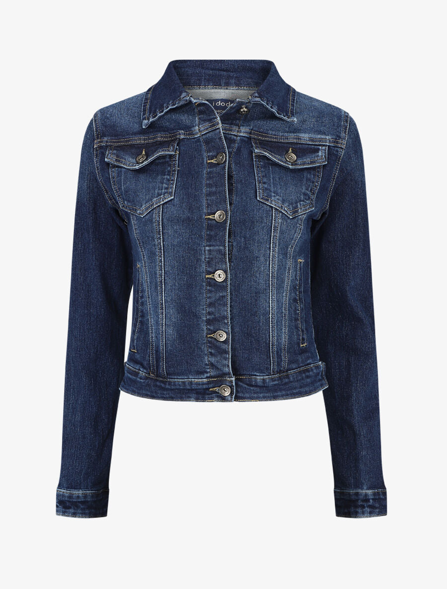 Veste en jean droite - Bleu denim - 1