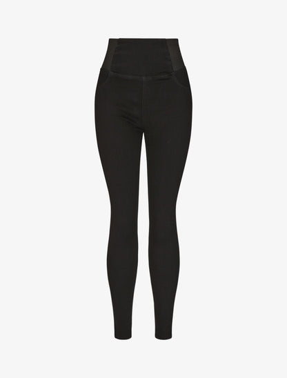 Jegging taille élastiquée coupe slim - Noir - 4