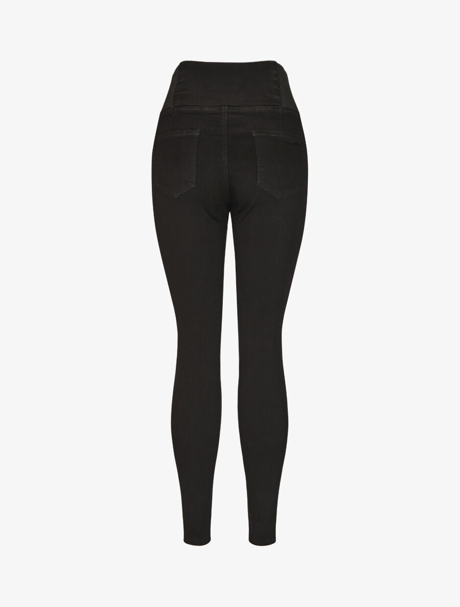Jegging taille élastiquée coupe slim - Noir - 2