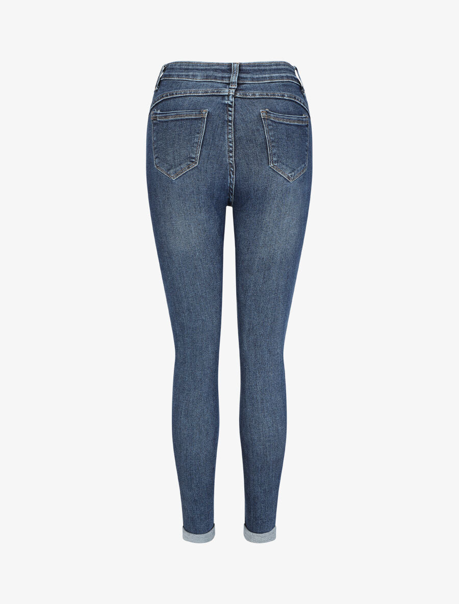 Jean skinny à taille haute - Bleu - 2
