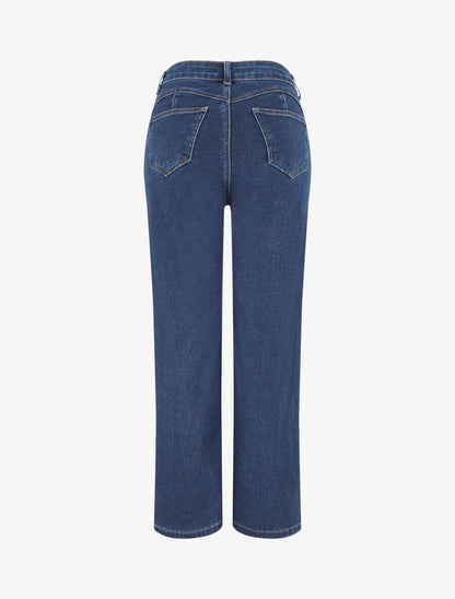 Jean ample taille haute - Bleu brut - 2