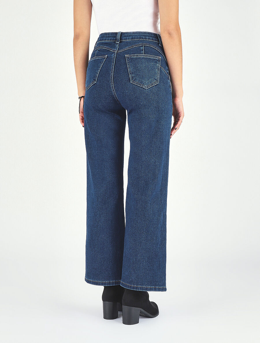 Jean ample taille haute - Bleu brut - 5