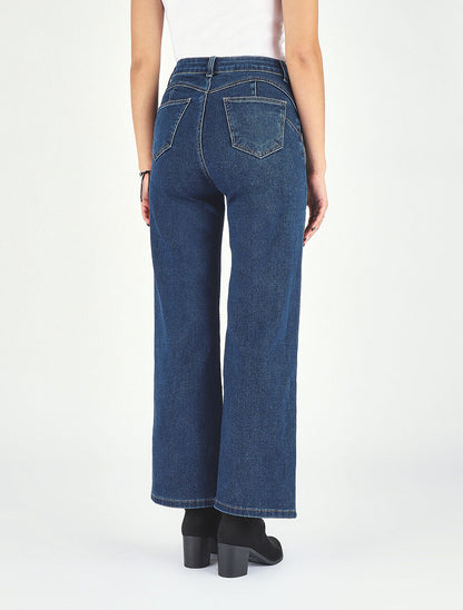 Jean ample taille haute - Bleu brut - 5