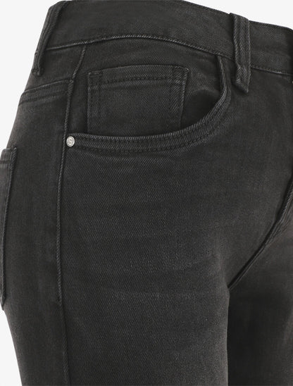 Jean à revers coupe mom fit - Noir - 3