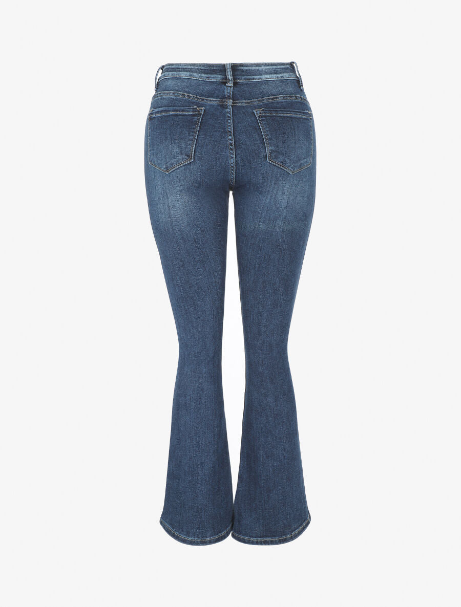 Jean classique effet push up coupe bootcut - Bleu - 2