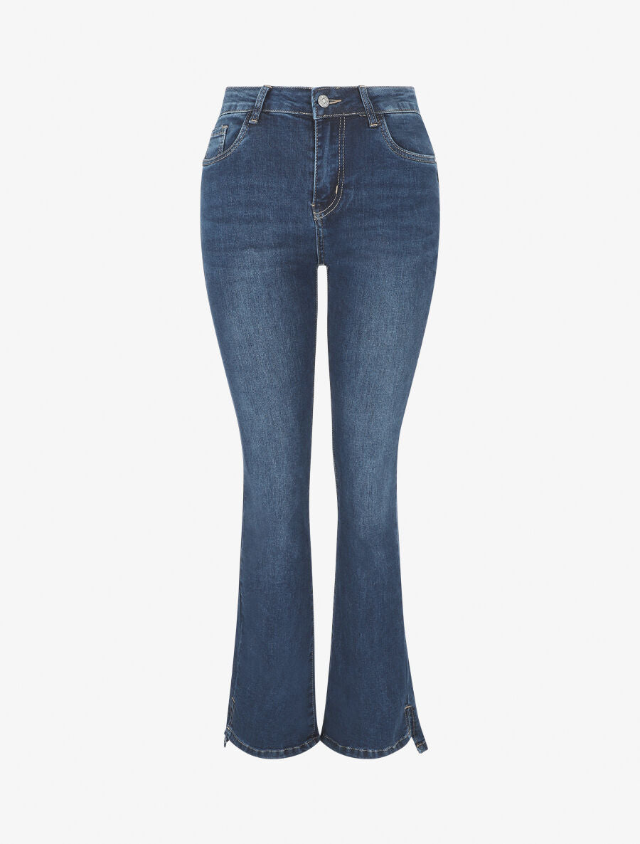 Jean classique coupe bootcut - Bleu - 1