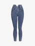 Jean taille empire fendue - Bleu - 1