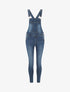 Salopette skinny en jean - Bleu - 4