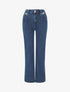 Jean classique à taille haute coupe droite - Bleu - 1
