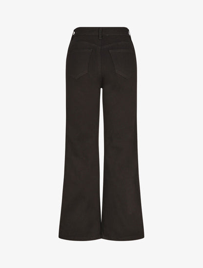 Jean droit uni taille haute - Noir - 2