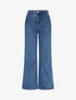 Jean droit uni taille haute - Bleu - 1