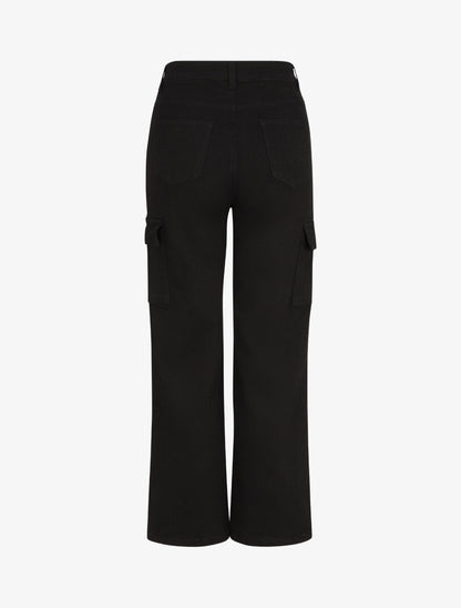Jean cargo coupe droite - Noir - 2