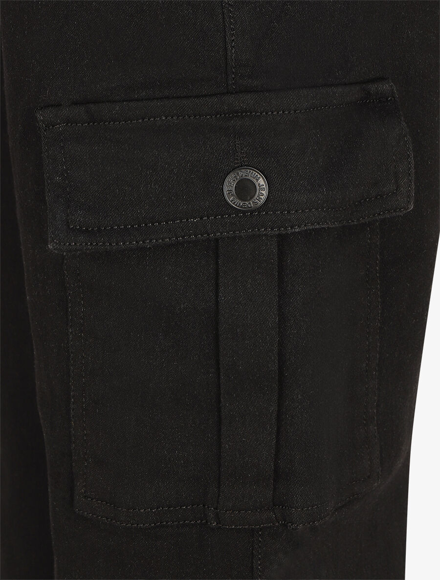 Jean cargo coupe droite - Noir - 3