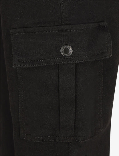 Jean cargo coupe droite - Noir - 3