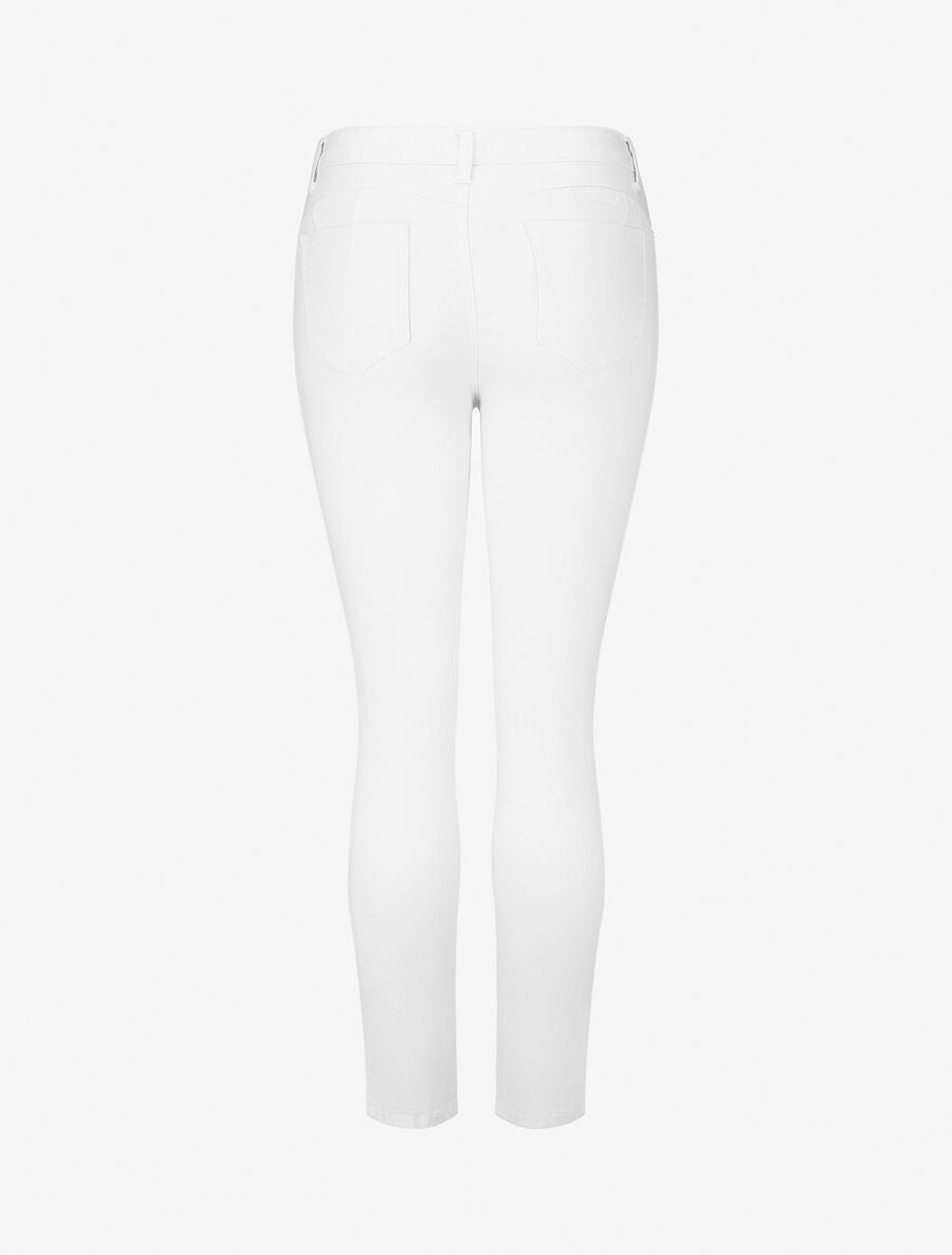 Jean grande taille coupe skinny taille standard - Blanc - 2
