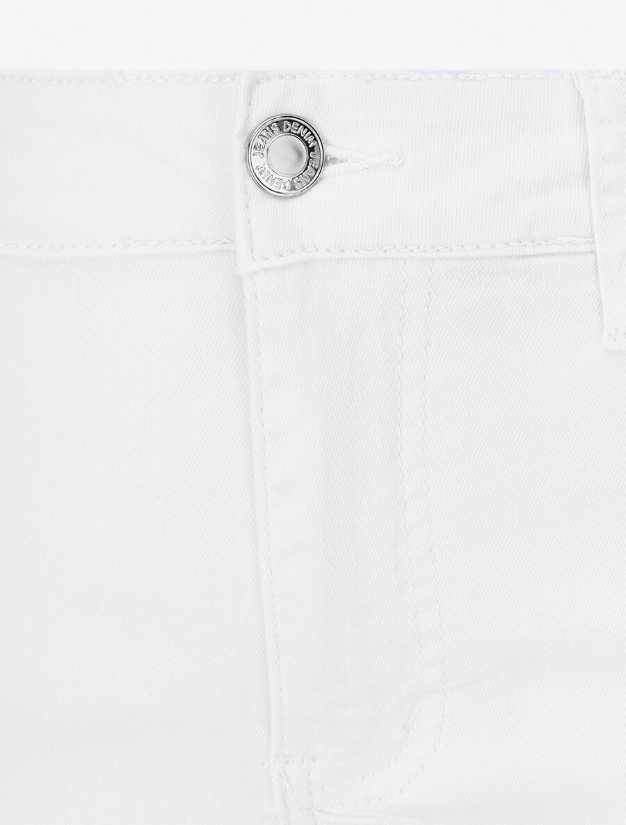 Jean grande taille coupe skinny taille standard - Blanc - 3