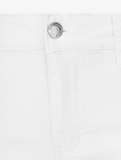 Jean grande taille coupe skinny taille standard - Blanc - 3