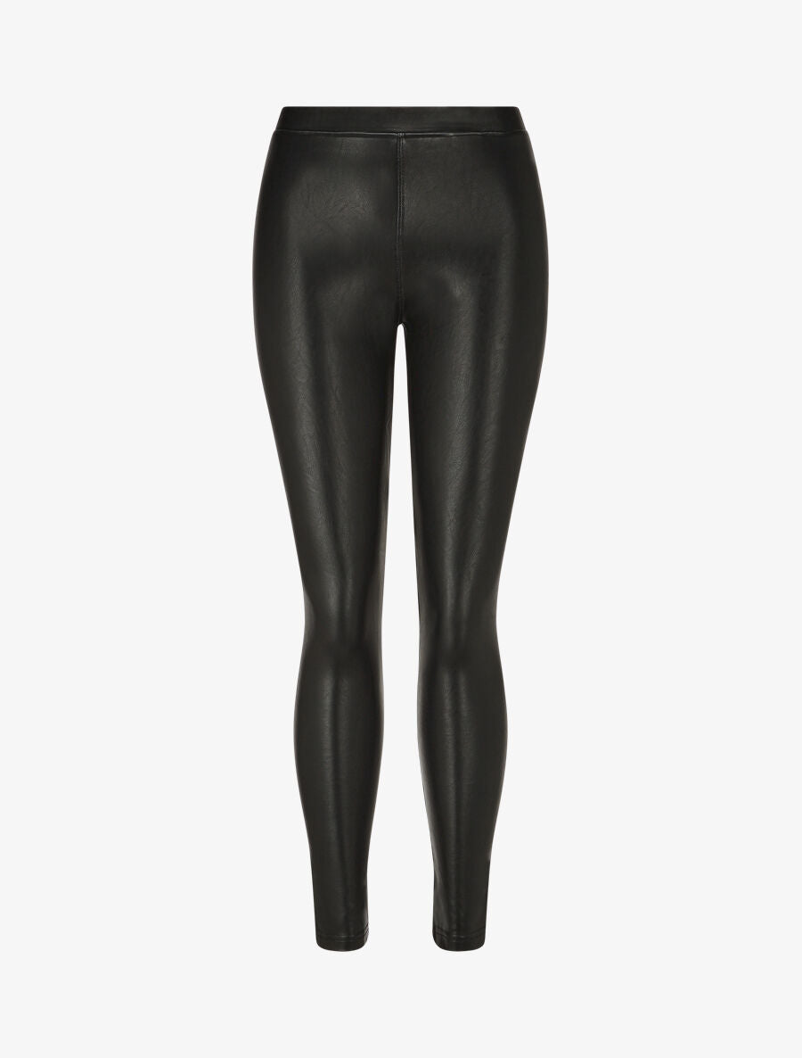 Legging en simili taille standard - Noir - 4