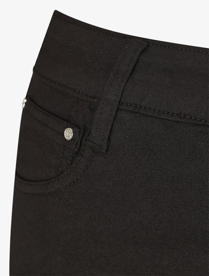 Jean grande taille coupe droite taille standard - Noir - 3