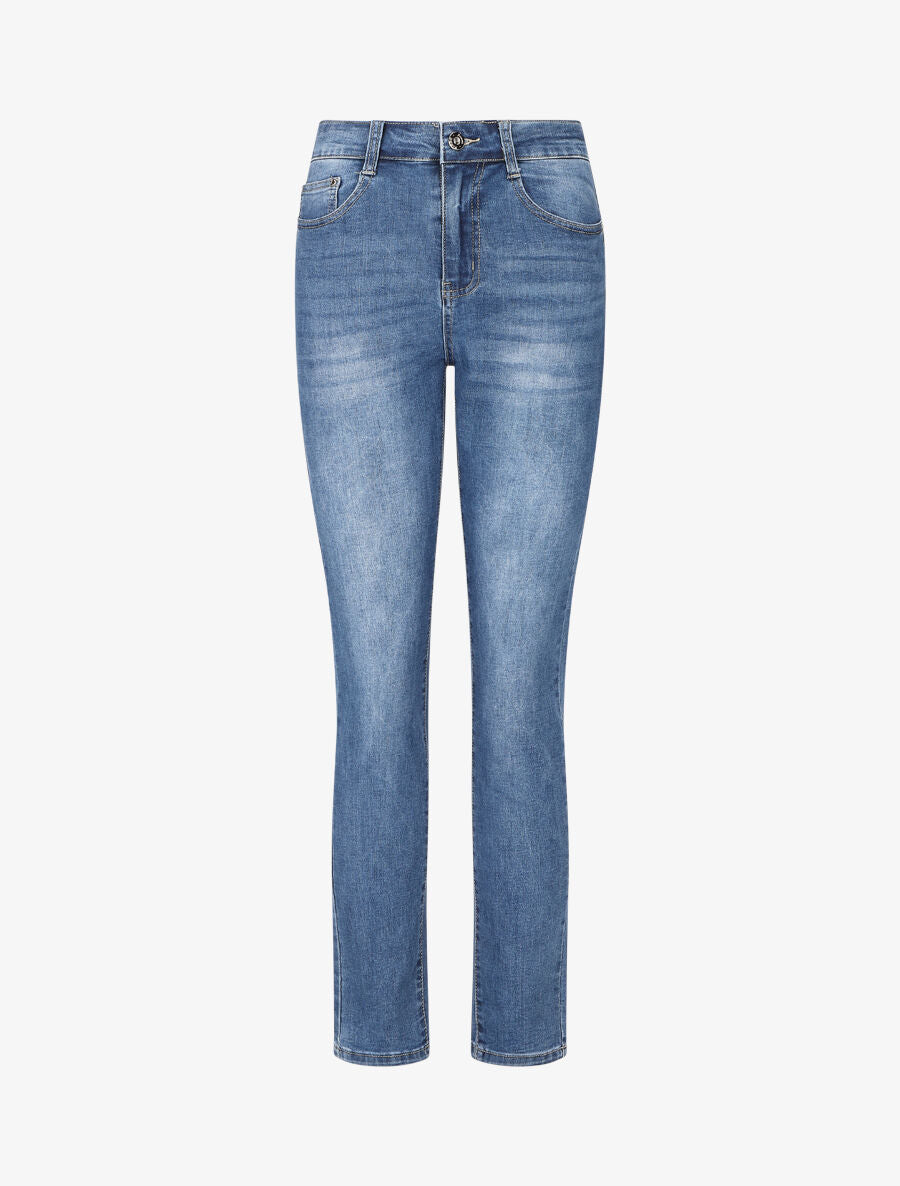 Jean classique push up coupe droite - Bleu - 1