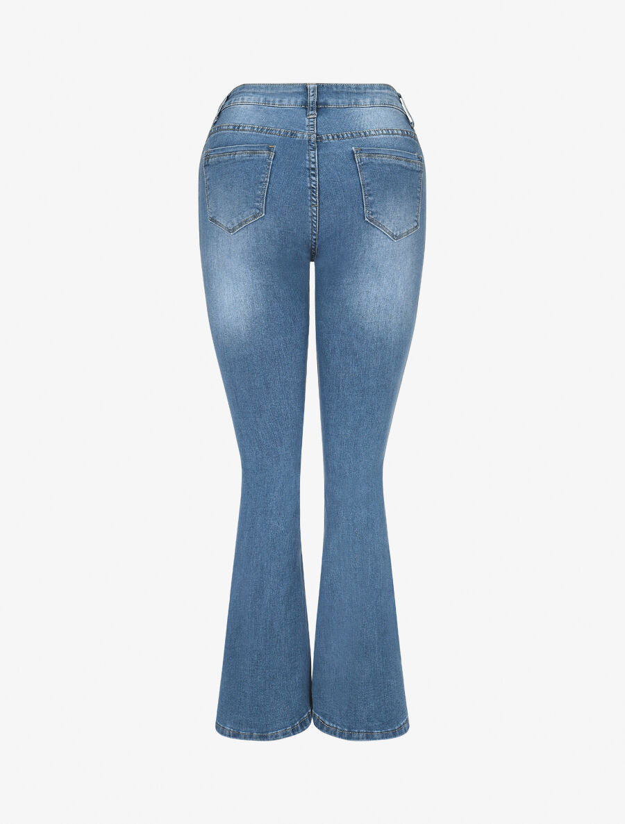 Jean push up coupe bootcut - Bleu - 2