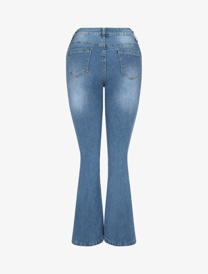 Jean push up coupe bootcut - Bleu - 2