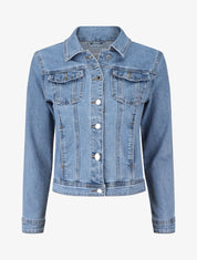 Veste en jean coupe ajustée - Bleu - 1