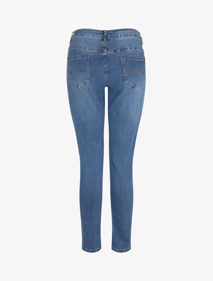 Jean grande taille coupe slim - Bleu - 2