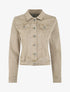 Veste en jean droite - Beige - 1