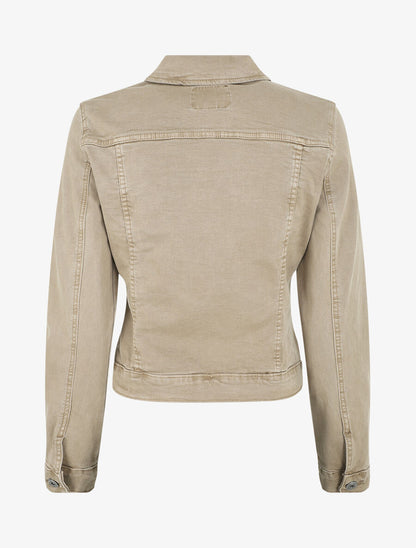 Veste en jean droite - Beige - 2