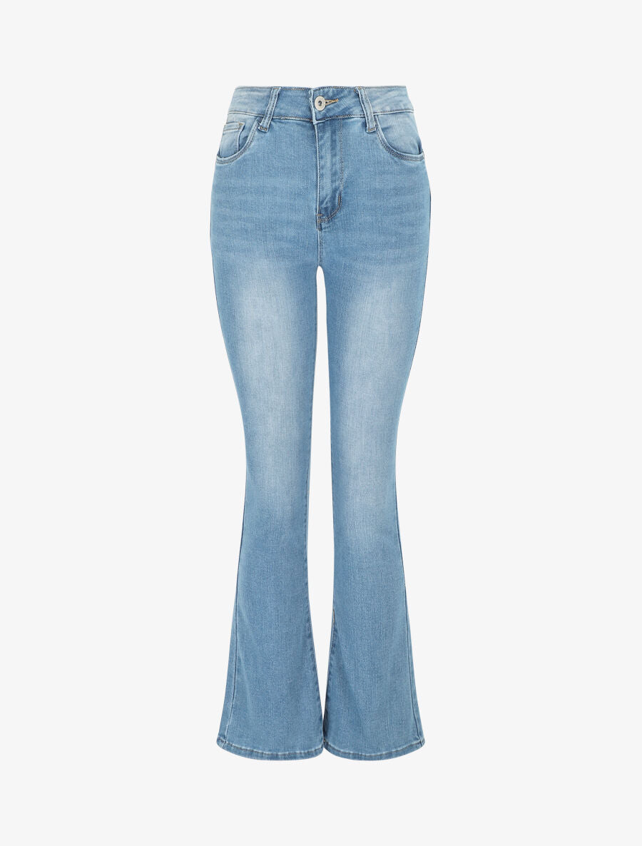 Jean flare push up taille standard - Bleu - 1