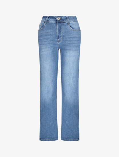 Jean droit push up taille standard - Bleu clair - 1
