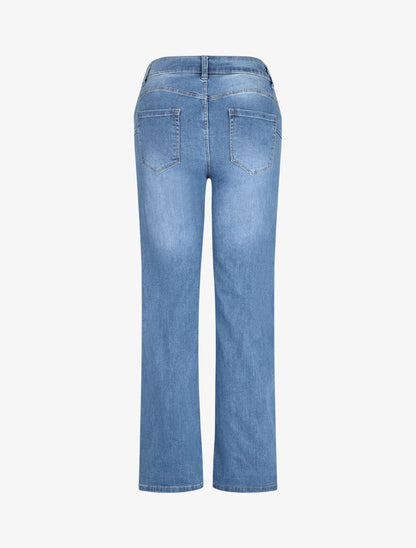 Jean droit push up taille standard - Bleu clair - 2