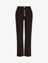 Jean droit push up boutons fantaisies - Noir - 4