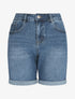 Short en jean ajusté taille standard - Bleu - 1