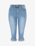 Pantacourt slim taille standard à ourlets - Bleu - 1