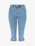 Pantacourt slim taille standard bords à zip - Bleu - 4