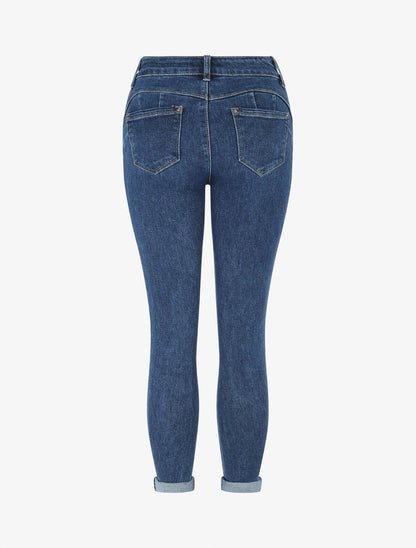 Jean classique push up 7/8 coupe slim - Bleu - 2