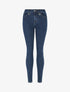 Jean à passants stylisés coupe skinny - Bleu - 1