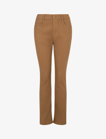 Jean slim push-up basique - Beige foncé - 1