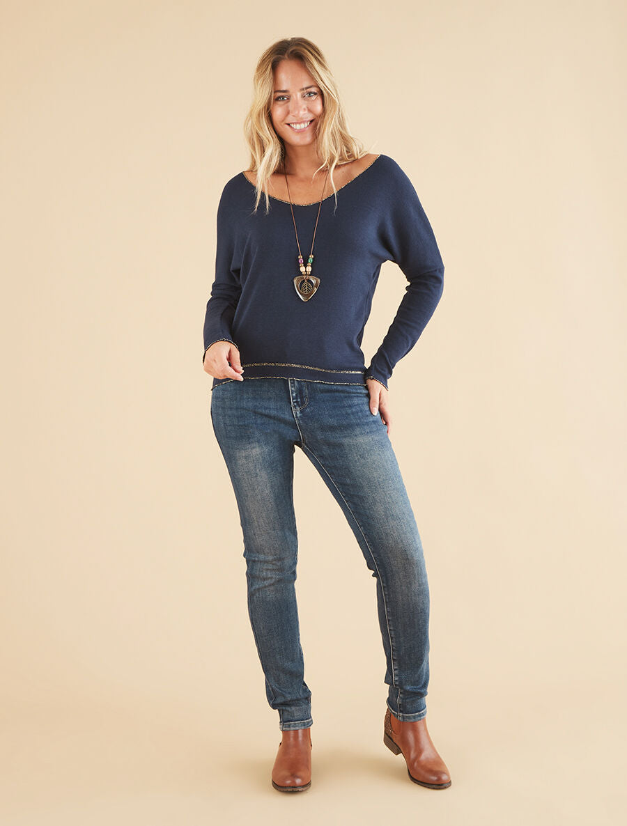 Jean slim casual délavé - Bleu stone - 4