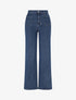 Jean wide leg à taille standard coupe droite - Bleu - 1