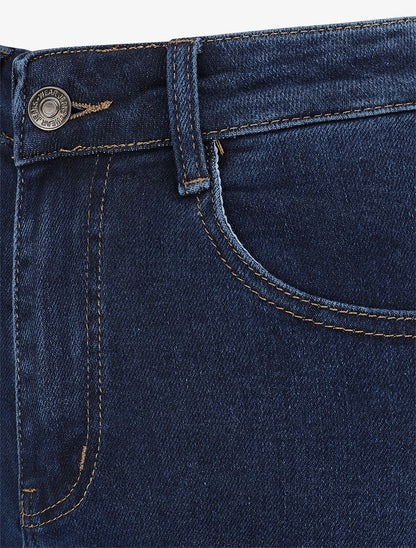 Jean wide leg standard coupe droite - Bleu - 3