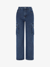 Jean wide leg à poches - Stone - 4