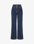 Jean à taille haute coupe droite - Bleu - 1