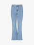 Jean flare taille haute poches boutonnées - Bleu clair - 4