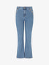 Jean flare taille haute poches boutonnées - Bleu - 1